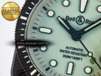 BR03A Instruments BRF 1:1 Best Edition Pale Green Dial on Black Rubber Strap A2824 - Görsel 12