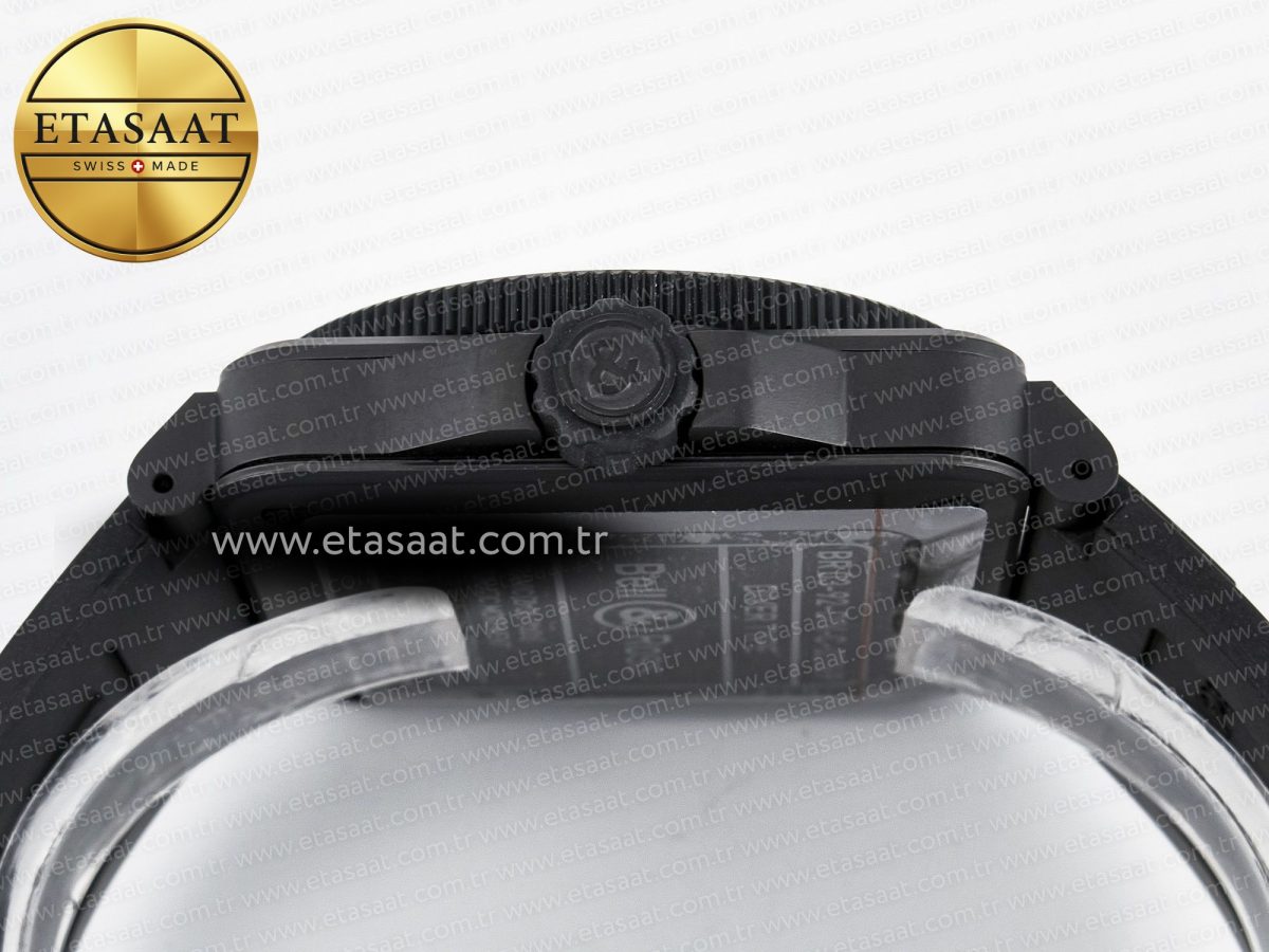 BR03A Instruments BRF 1:1 Best Edition Pale Green Dial on Black Rubber Strap A2824 - Görsel 15