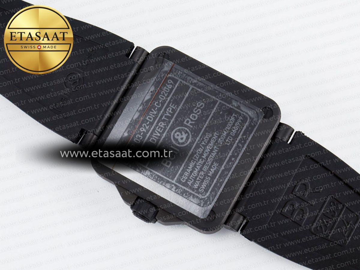 BR03A Instruments BRF 1:1 Best Edition Pale Green Dial on Black Rubber Strap A2824 - Görsel 17