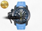 Chronofighter Superlight JKF 1:1 Best Edition on Blue Rubber Strap A7750 - Görsel 3