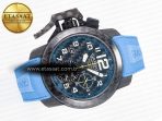 Chronofighter Superlight JKF 1:1 Best Edition on Blue Rubber Strap A7750 - Görsel 8