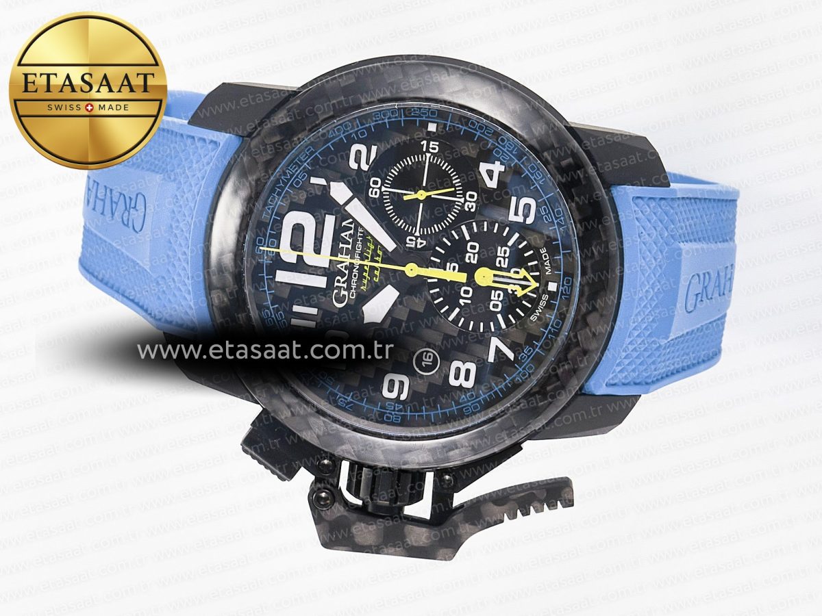 Chronofighter Superlight JKF 1:1 Best Edition on Blue Rubber Strap A7750 - Görsel 9