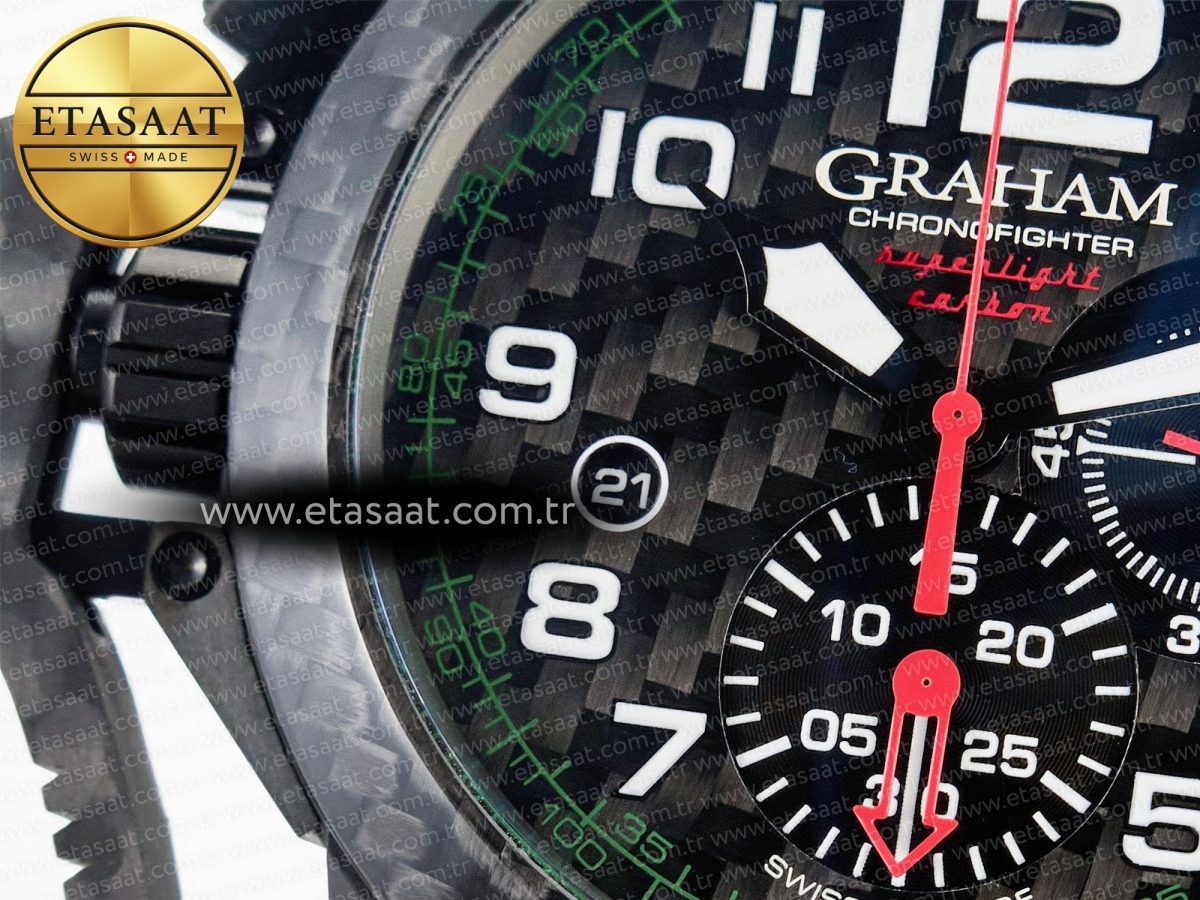 Chronofighter Superlight JKF 1:1 Best Edition on Green Rubber Strap A7750 - Görsel 10