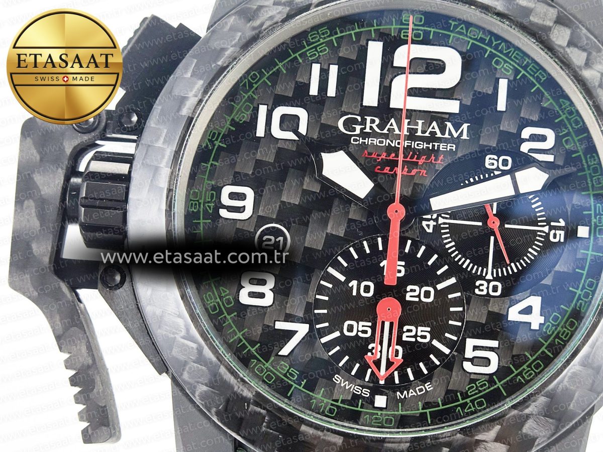 Chronofighter Superlight JKF 1:1 Best Edition on Green Rubber Strap A7750 - Görsel 11