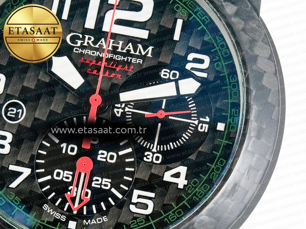 Chronofighter Superlight JKF 1:1 Best Edition on Green Rubber Strap A7750 - Görsel 13