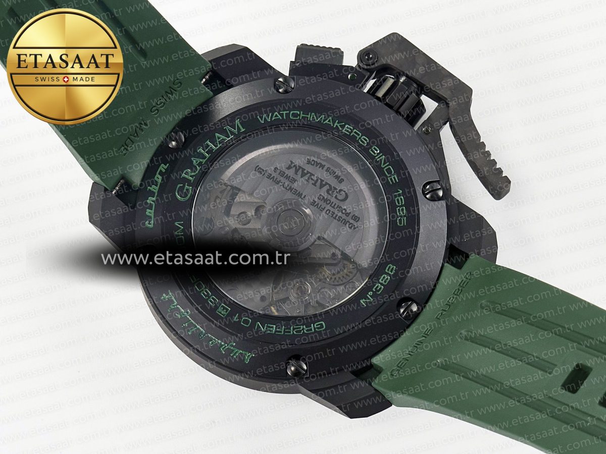 Chronofighter Superlight JKF 1:1 Best Edition on Green Rubber Strap A7750 - Görsel 18