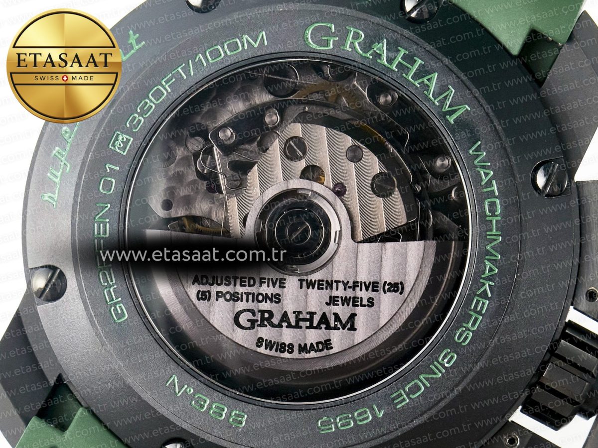 Chronofighter Superlight JKF 1:1 Best Edition on Green Rubber Strap A7750 - Görsel 19