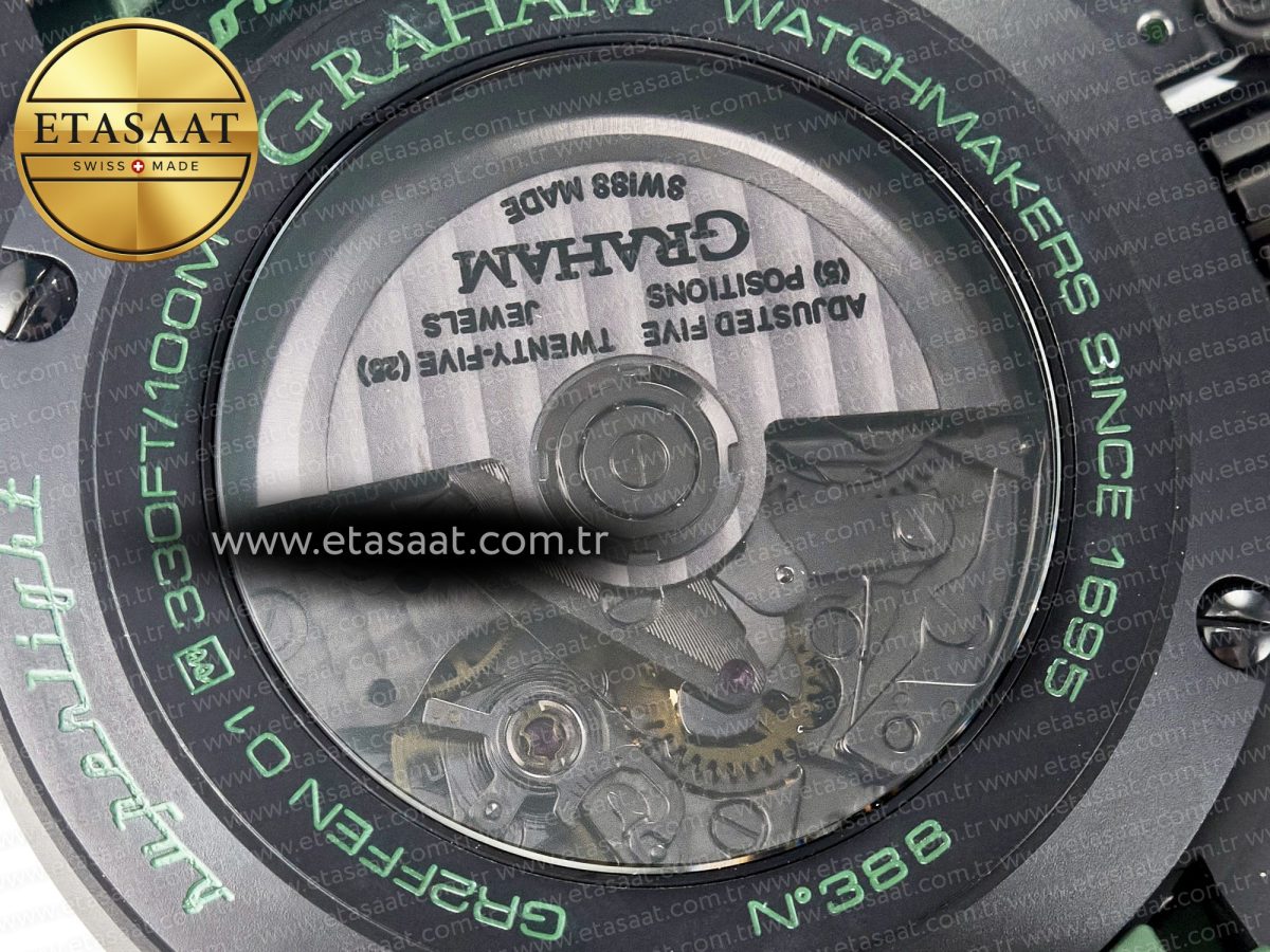 Chronofighter Superlight JKF 1:1 Best Edition on Green Rubber Strap A7750 - Görsel 20