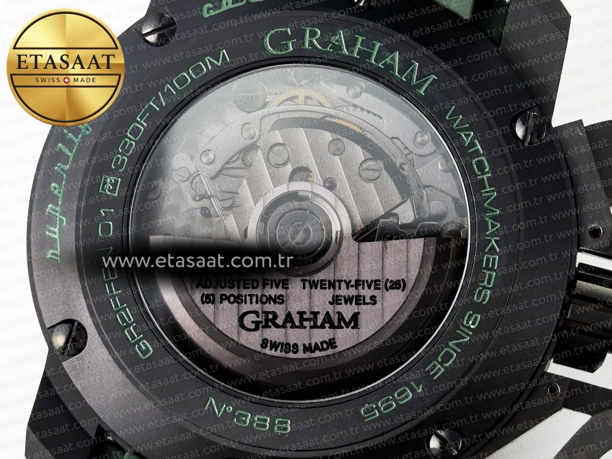 Chronofighter Superlight JKF 1:1 Best Edition on Green Rubber Strap A7750 - Görsel 21