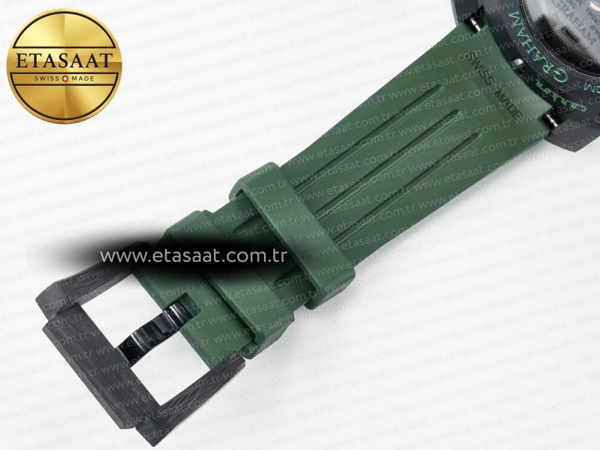 Chronofighter Superlight JKF 1:1 Best Edition on Green Rubber Strap A7750 - Görsel 23