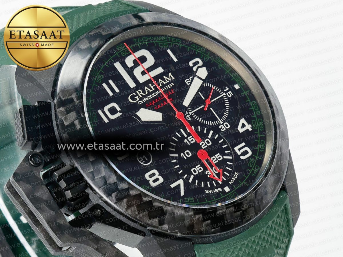 Chronofighter Superlight JKF 1:1 Best Edition on Green Rubber Strap A7750 - Görsel 5