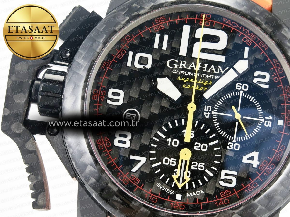 Chronofighter Superlight JKF 1:1 Best Edition on Orange Rubber Strap A7750 - Görsel 11