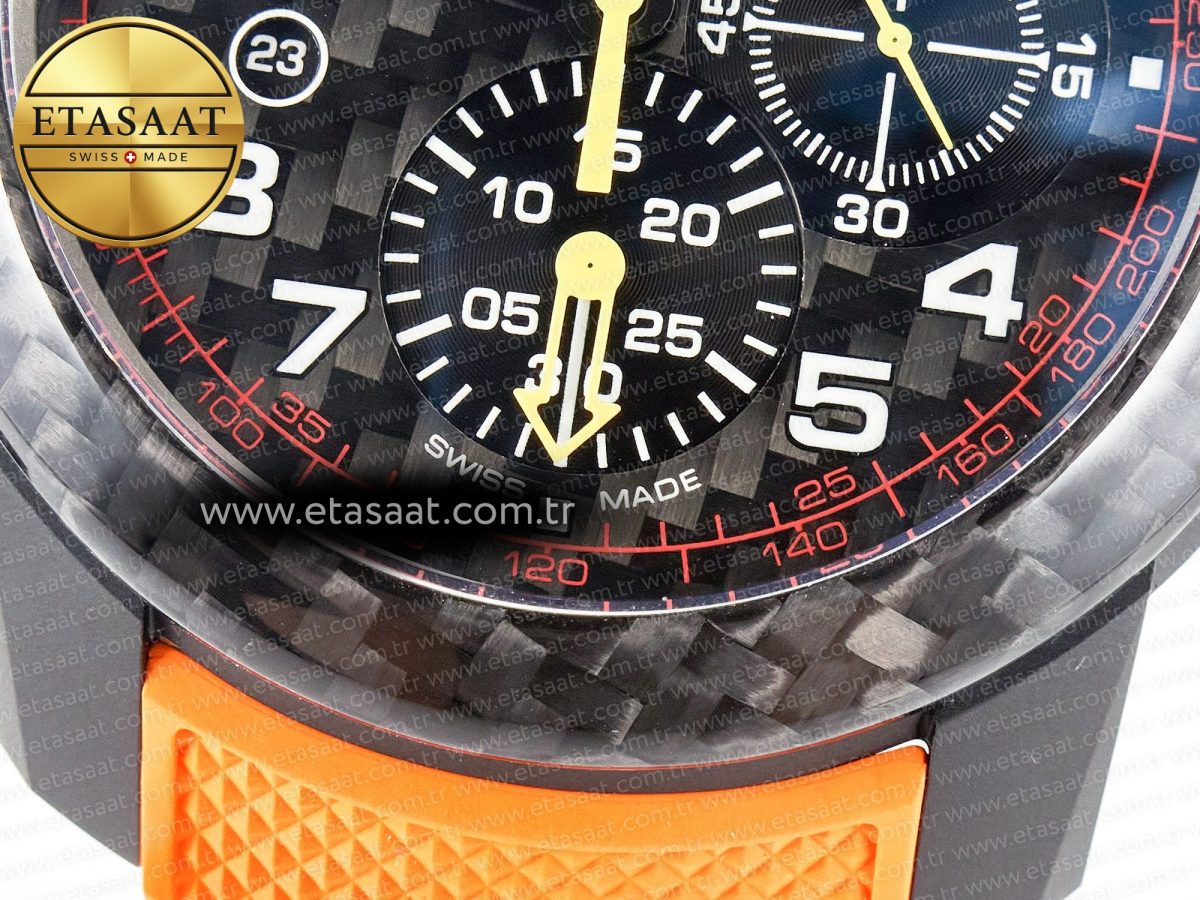 Chronofighter Superlight JKF 1:1 Best Edition on Orange Rubber Strap A7750 - Görsel 14