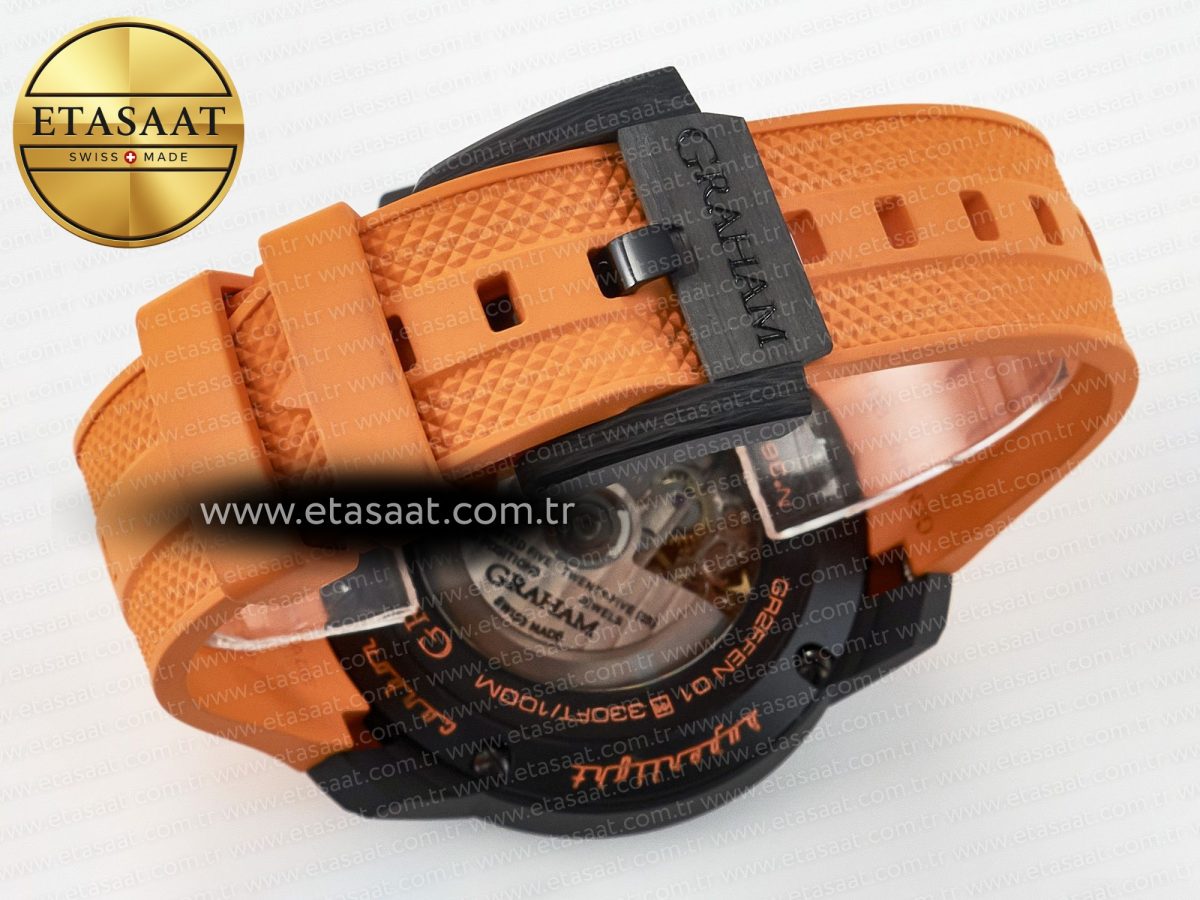 Chronofighter Superlight JKF 1:1 Best Edition on Orange Rubber Strap A7750 - Görsel 17