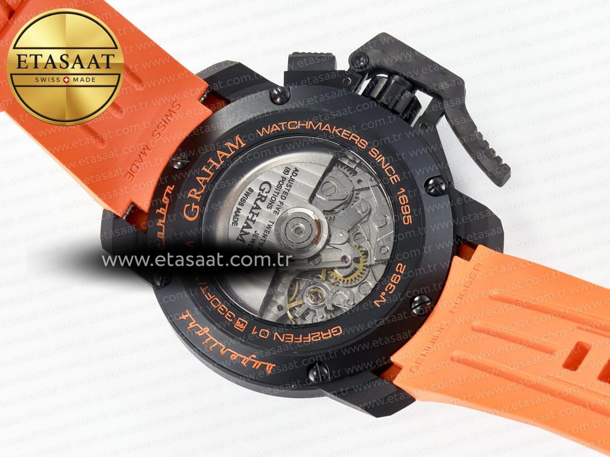 Chronofighter Superlight JKF 1:1 Best Edition on Orange Rubber Strap A7750 - Görsel 18
