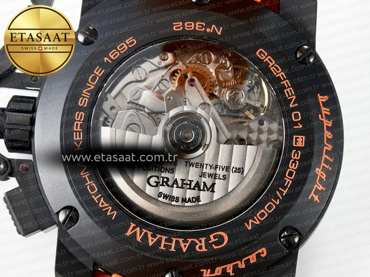 Chronofighter Superlight JKF 1:1 Best Edition on Orange Rubber Strap A7750 - Görsel 20
