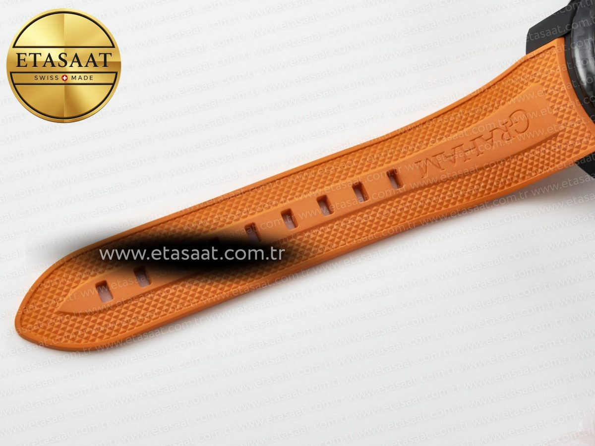 Chronofighter Superlight JKF 1:1 Best Edition on Orange Rubber Strap A7750 - Görsel 22