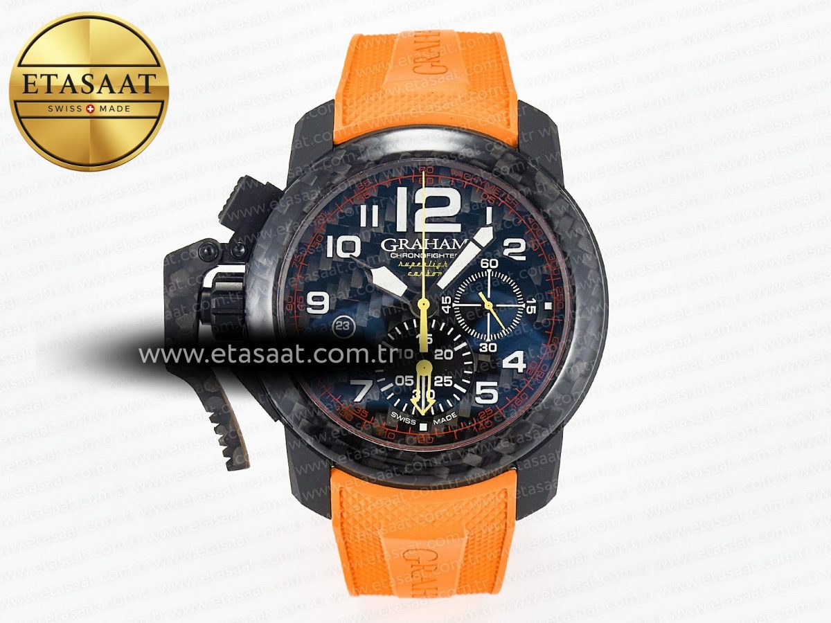 Chronofighter Superlight JKF 1:1 Best Edition on Orange Rubber Strap A7750 - Görsel 3