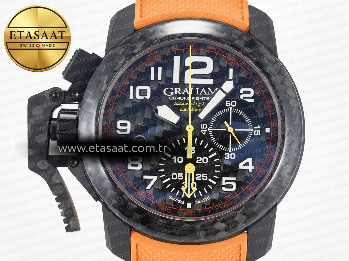 Chronofighter Superlight JKF 1:1 Best Edition on Orange Rubber Strap A7750 - Görsel 4