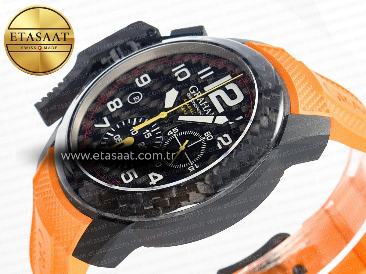Chronofighter Superlight JKF 1:1 Best Edition on Orange Rubber Strap A7750 - Görsel 6