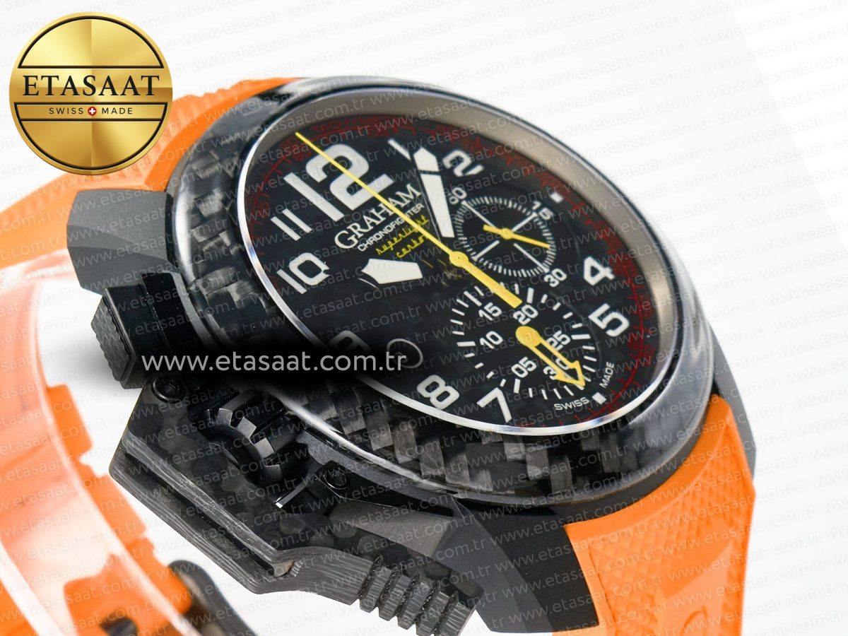 Chronofighter Superlight JKF 1:1 Best Edition on Orange Rubber Strap A7750 - Görsel 7