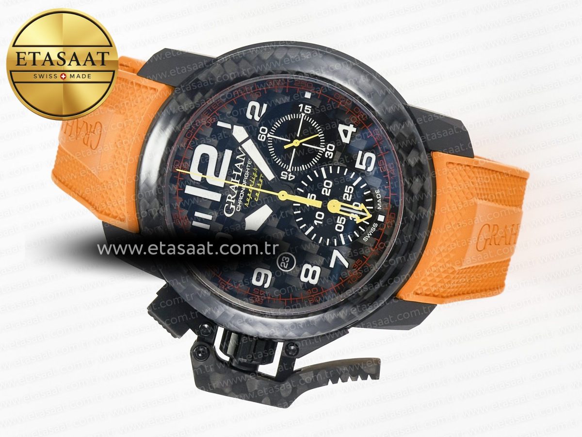 Chronofighter Superlight JKF 1:1 Best Edition on Orange Rubber Strap A7750 - Görsel 9