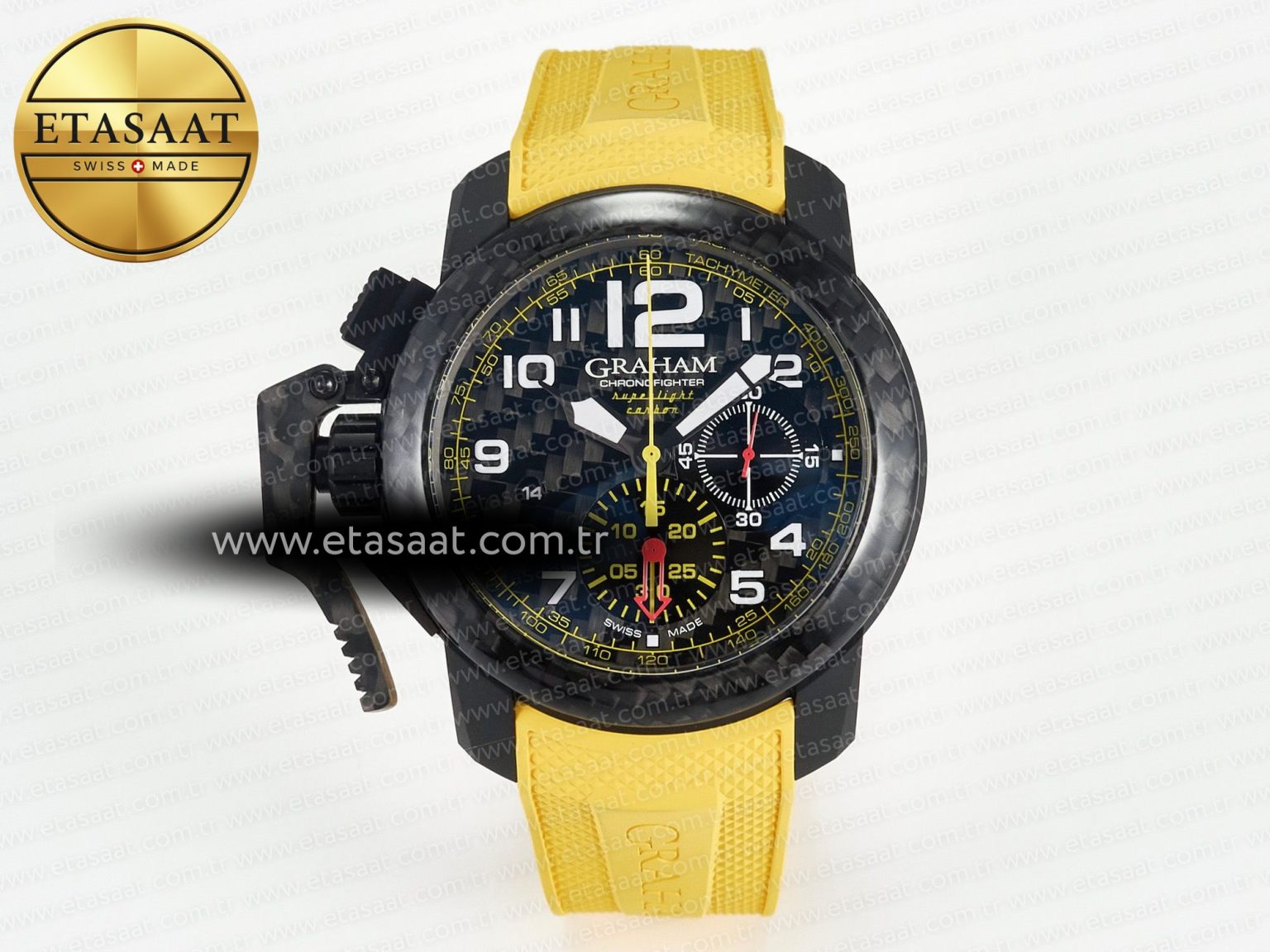 Chronofighter Superlight JKF 1:1 Best Edition on Yellow Rubber Strap A7750 - Görsel 3