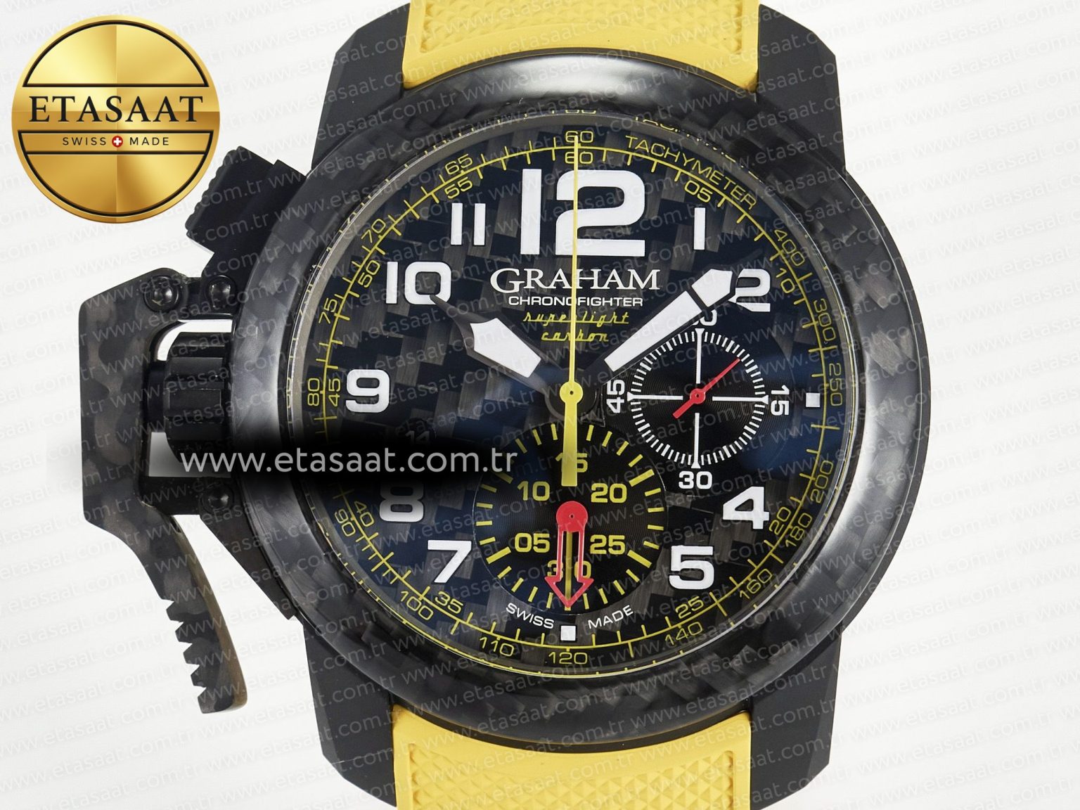 Chronofighter Superlight JKF 1:1 Best Edition on Yellow Rubber Strap A7750 - Görsel 4