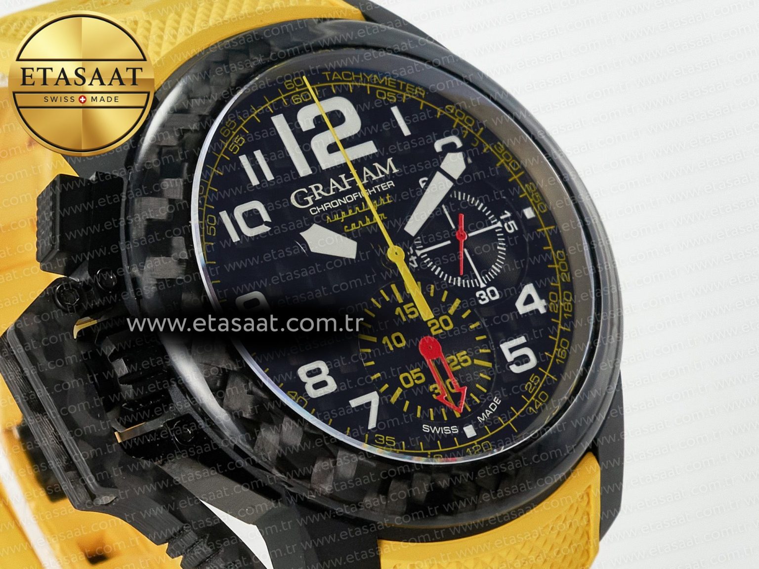 Chronofighter Superlight JKF 1:1 Best Edition on Yellow Rubber Strap A7750 - Görsel 5