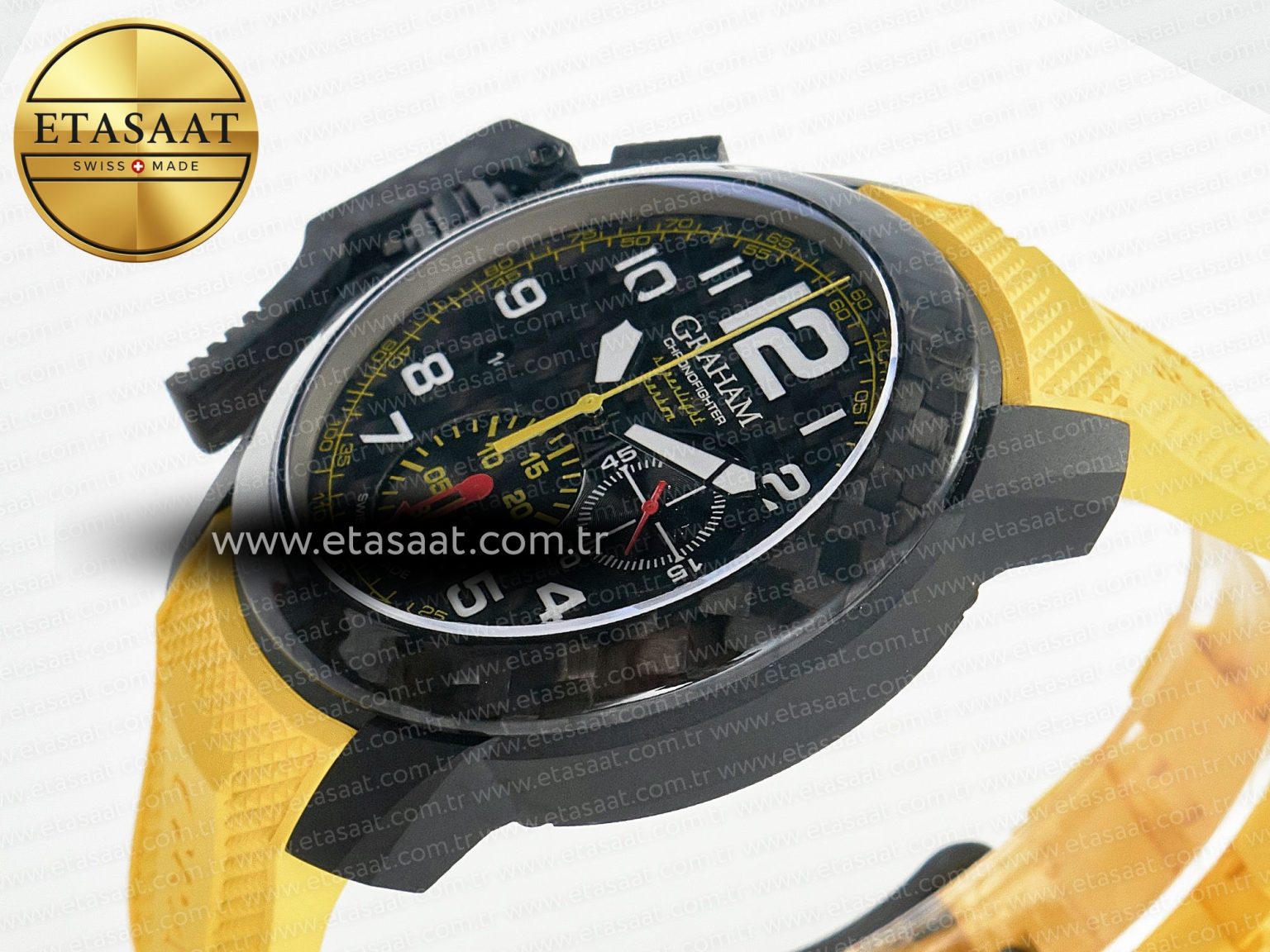 Chronofighter Superlight JKF 1:1 Best Edition on Yellow Rubber Strap A7750 - Görsel 6