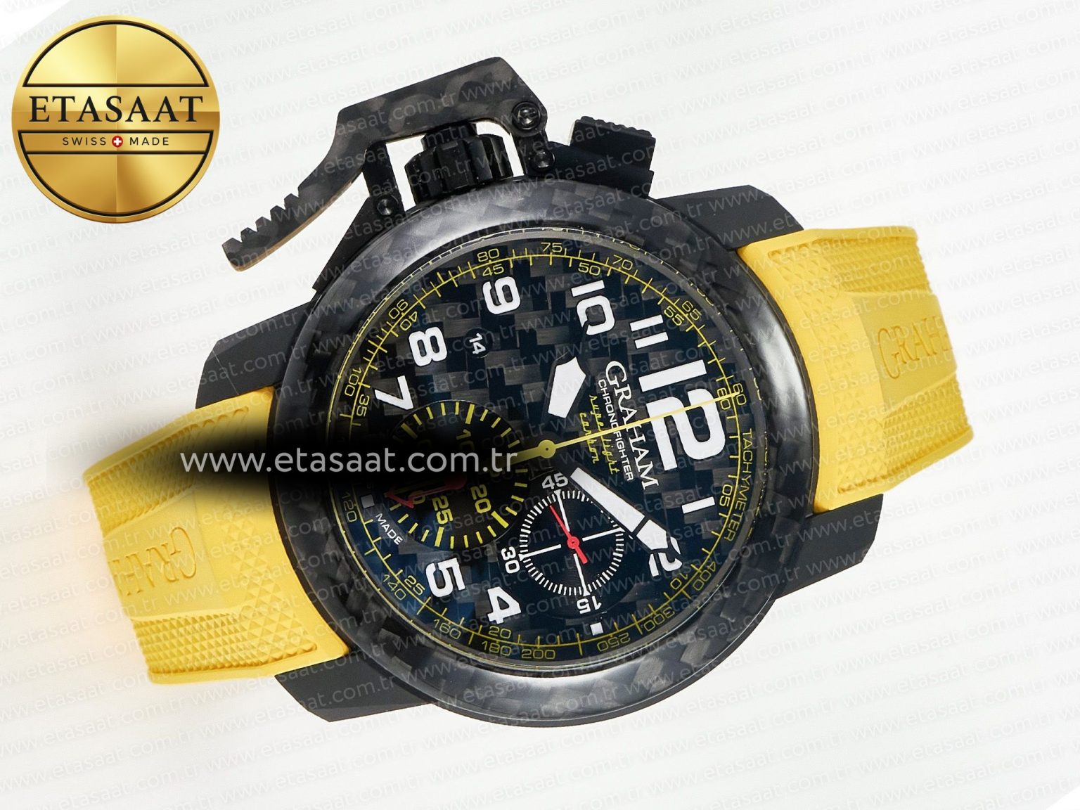 Chronofighter Superlight JKF 1:1 Best Edition on Yellow Rubber Strap A7750 - Görsel 8