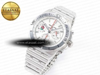 Chronomat B01 England 42mm SS BLSF 1:1 Best Edition White Dial on SS Bracelet A7750