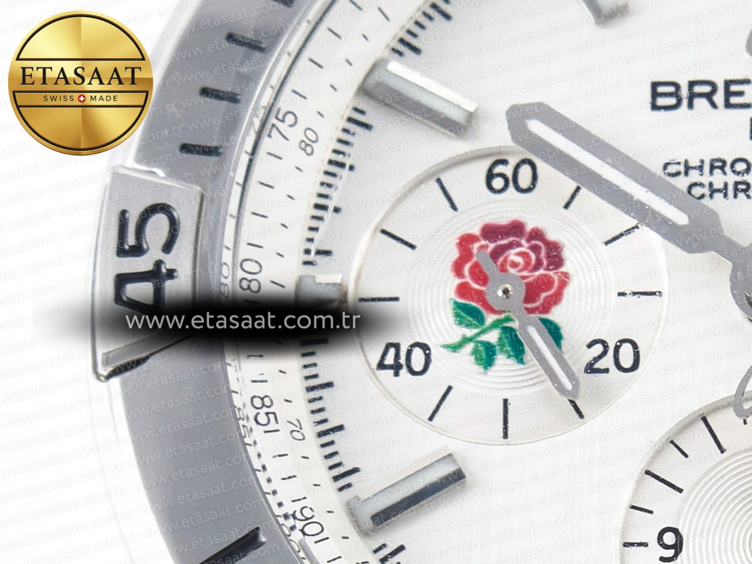 Chronomat B01 England 42mm SS BLSF 1:1 Best Edition White Dial on SS Bracelet A7750 - Görsel 11