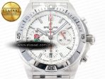 Chronomat B01 England 42mm SS BLSF 1:1 Best Edition White Dial on SS Bracelet A7750 - Görsel 4