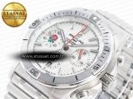 Chronomat B01 England 42mm SS BLSF 1:1 Best Edition White Dial on SS Bracelet A7750 - Görsel 6