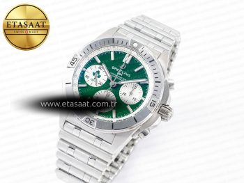 Chronomat B01 Ireland 42mm SS BLSF 1:1 Best Edition Green Dial on SS Bracelet A7750