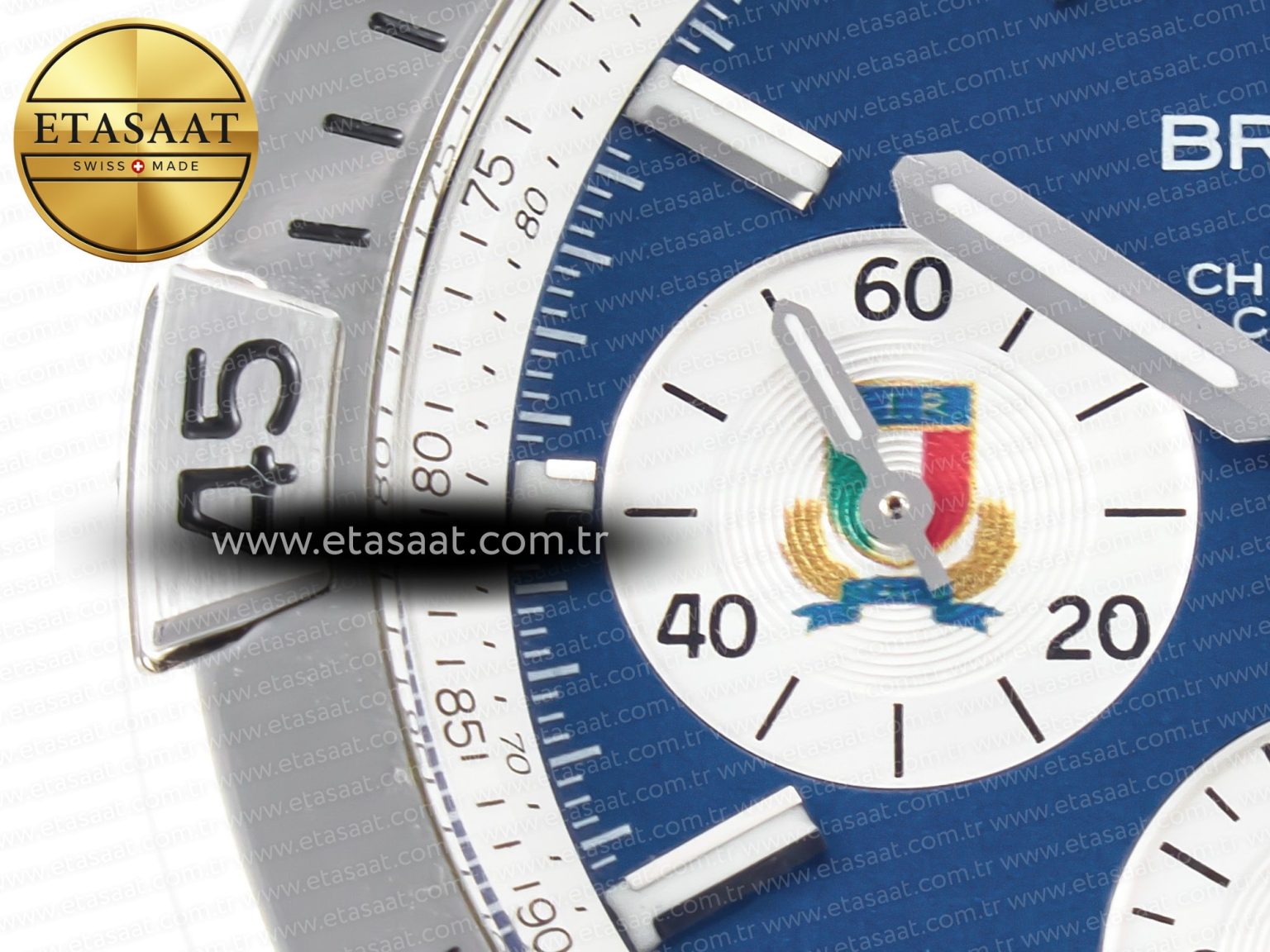 Chronomat B01 Italy 42mm SS BLSF 1:1 Best Edition Blue Dial on SS Bracelet A7750 - Görsel 13