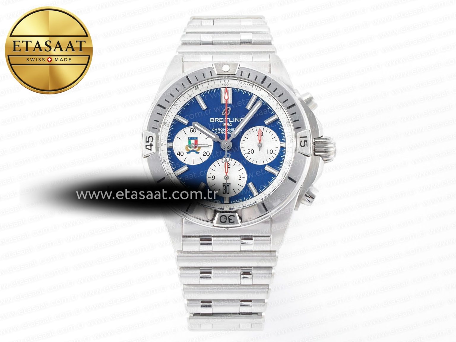 Chronomat B01 Italy 42mm SS BLSF 1:1 Best Edition Blue Dial on SS Bracelet A7750 - Görsel 3