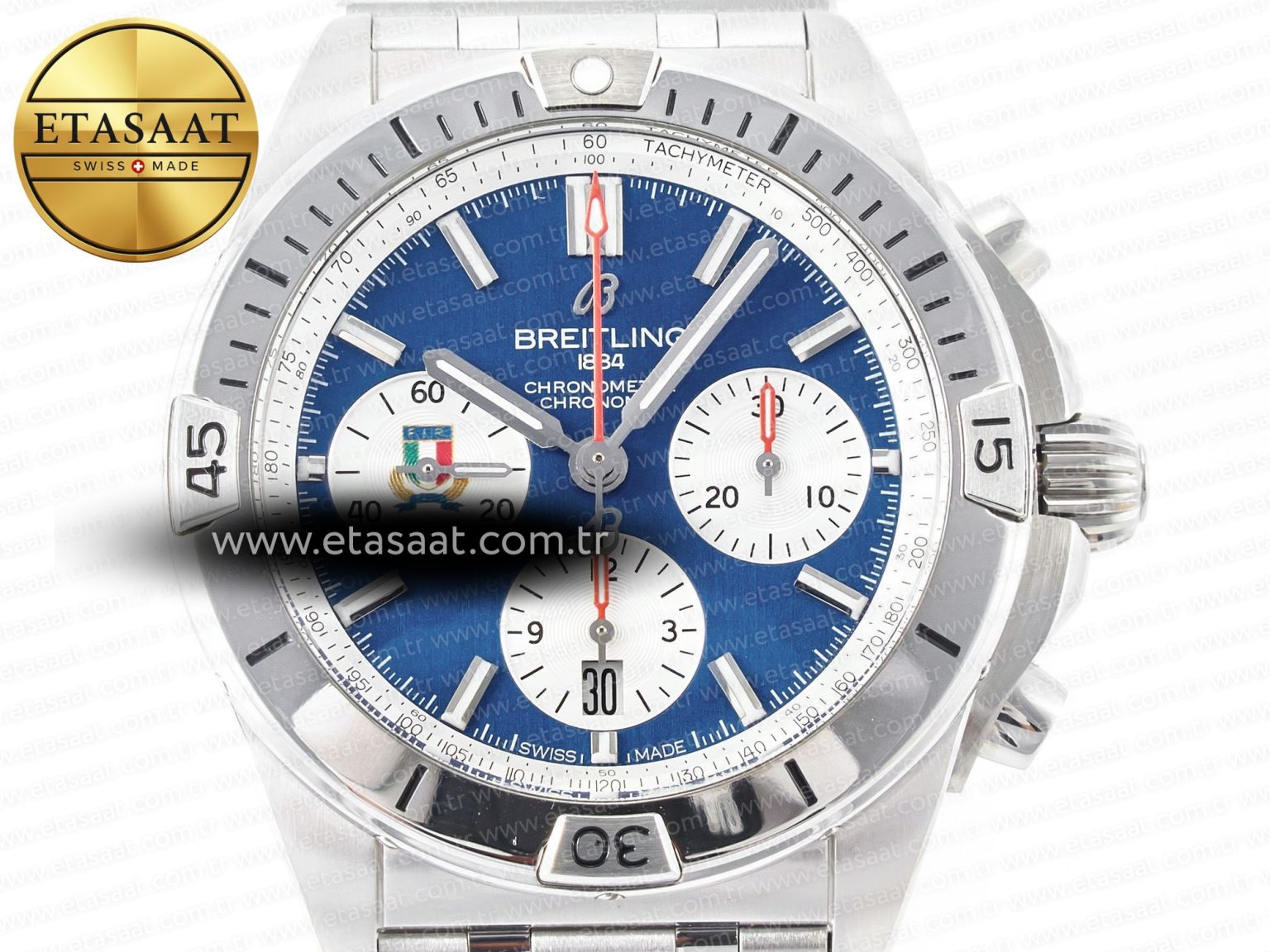 Chronomat B01 Italy 42mm SS BLSF 1:1 Best Edition Blue Dial on SS Bracelet A7750 - Görsel 4