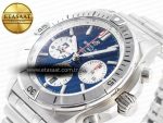 Chronomat B01 Italy 42mm SS BLSF 1:1 Best Edition Blue Dial on SS Bracelet A7750 - Görsel 7
