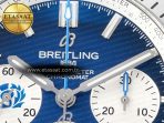 Breitling Chronomat Blue Dial on SS Bracelet A7750 - Görsel 10
