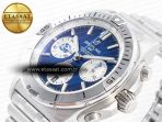 Breitling Chronomat Blue Dial on SS Bracelet A7750 - Görsel 6