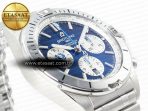 Breitling Chronomat Blue Dial on SS Bracelet A7750 - Görsel 7