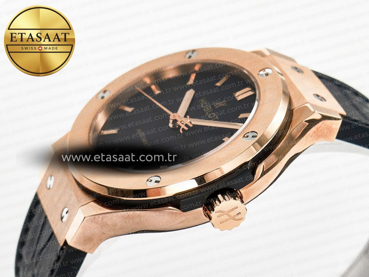 Hublot Classic Fusion Black Gummy Leather Strap - Görsel 6