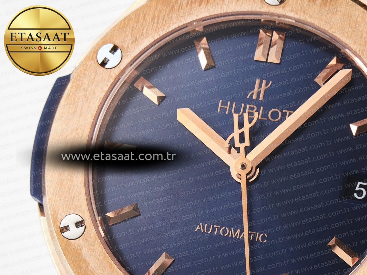 Hublot Classic Fusion Blue Gummy Leather Strap - Görsel 10