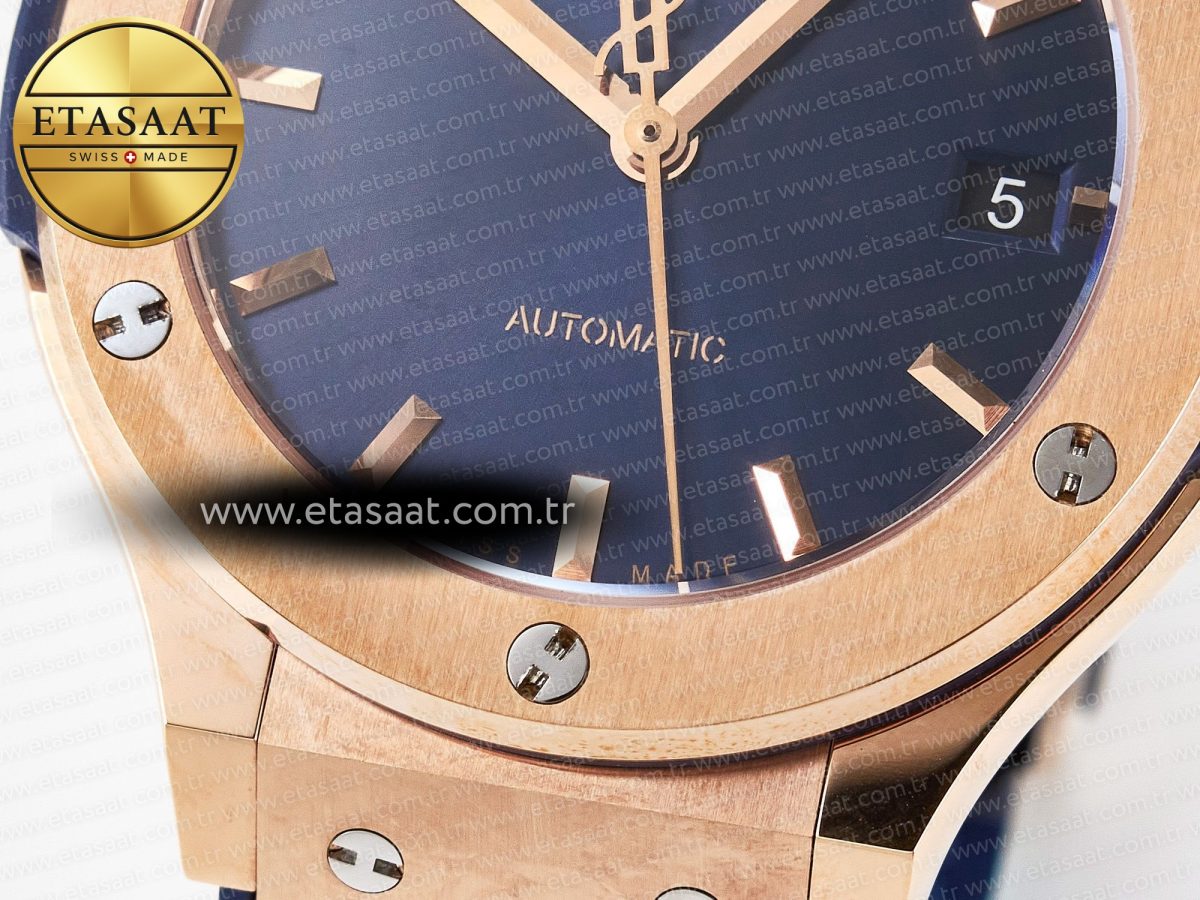 Hublot Classic Fusion Blue Gummy Leather Strap - Görsel 13