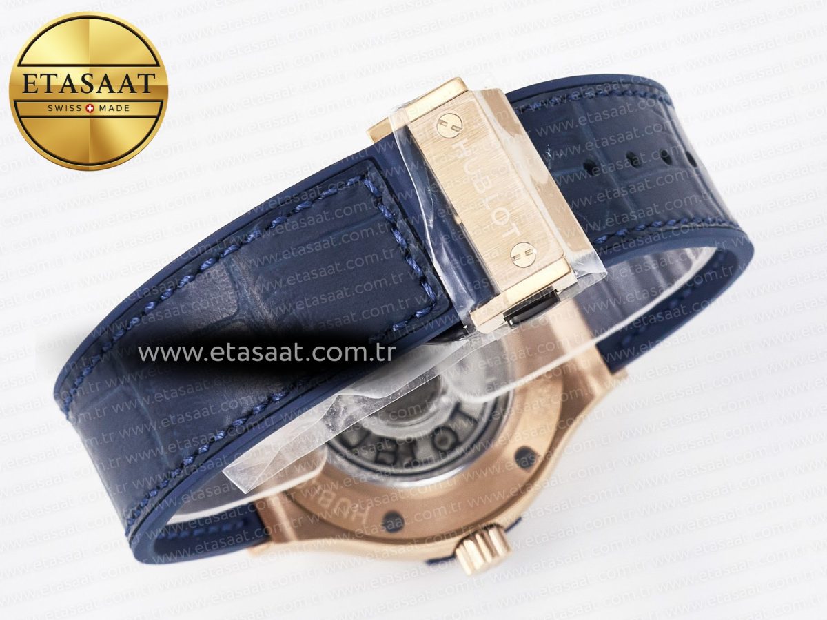 Hublot Classic Fusion Blue Gummy Leather Strap - Görsel 16