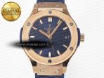 Hublot Classic Fusion Blue Gummy Leather Strap - Görsel 4
