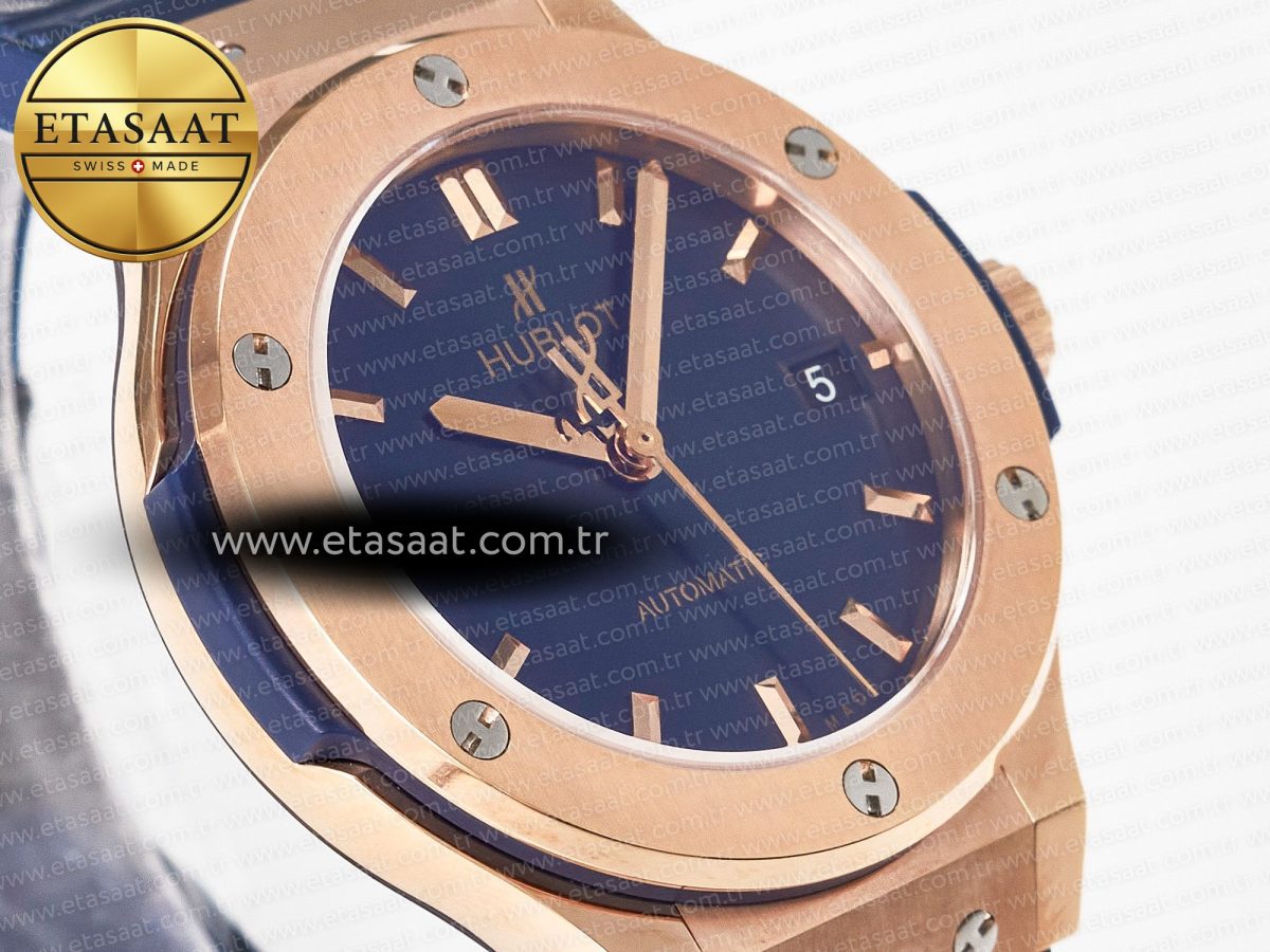 Hublot Classic Fusion Blue Gummy Leather Strap - Görsel 5