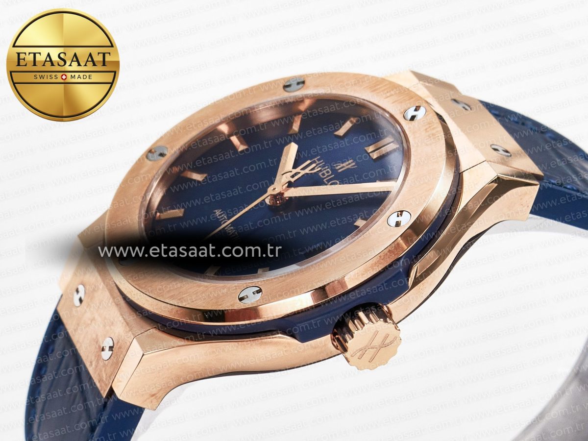 Hublot Classic Fusion Blue Gummy Leather Strap - Görsel 6